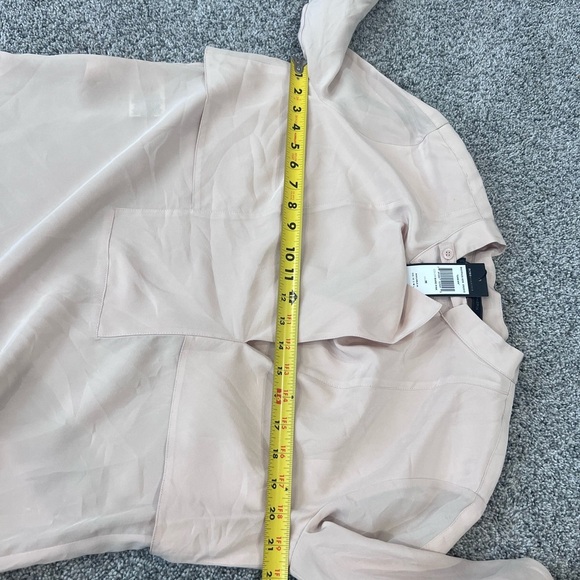 NWT! BCBG Maxazria Bare Pink 100% Silk Flowy Top Sabina Women’s Size M $248 - Picture 5 of 16